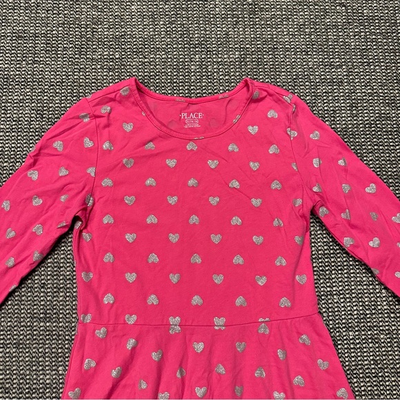 The Children's Place Pink Heart Pattern Dress - Picture 2 of 6